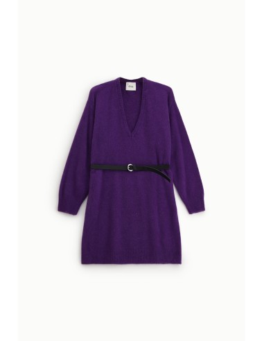 Robe courte avec ceinture et décolleté en V Dixie