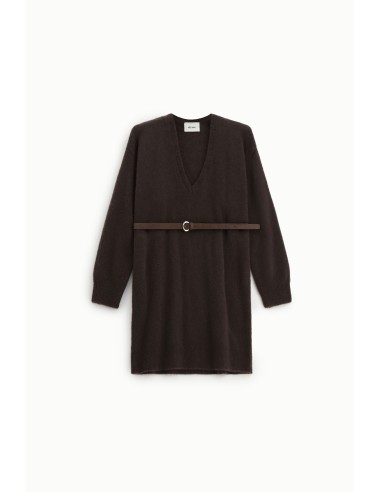 Robe courte avec ceinture et décolleté en V Dixie