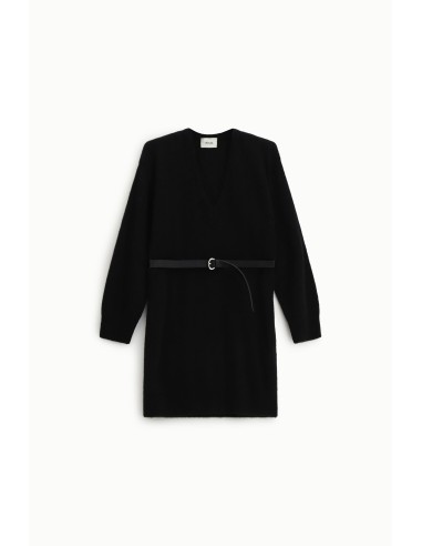 Korte jurk met riem en V-hals Dixie