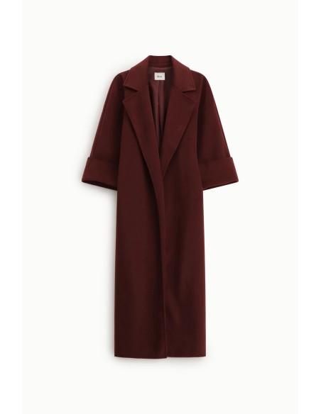 Manteau long Dixie à manches retroussées