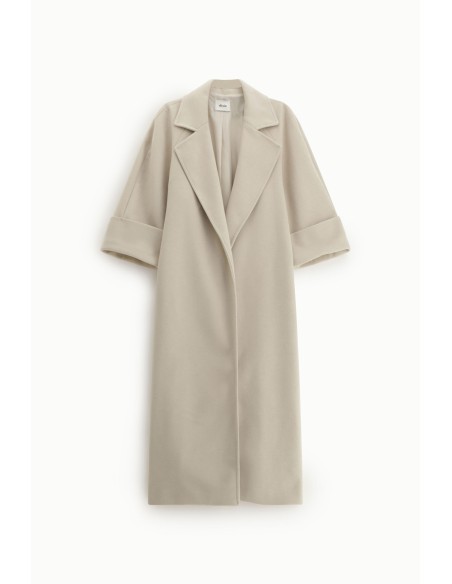 Manteau long Dixie à manches retroussées