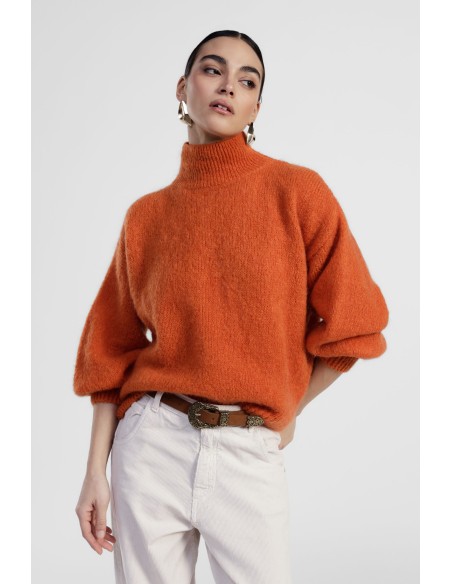 Dixie Wide Long-Sleeve High Neck Sweater (Pull à manches longues et col montant)