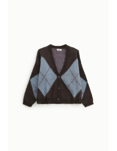 Dixie-vest met ruitmotief en knoopsluiting