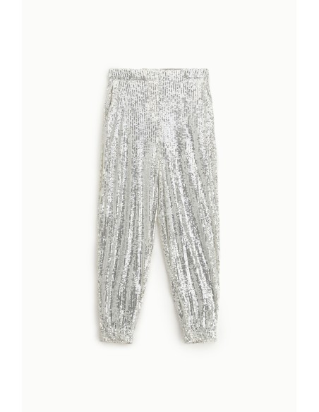 Pantalon de jogging à paillettes et bas de jambe élastiqué Dixie