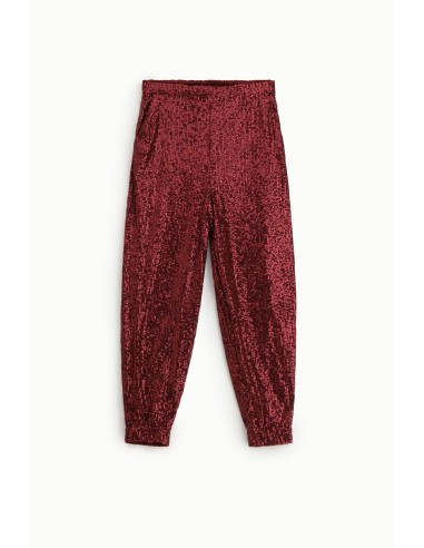Dixie joggingbroek met pailletten en elastische boorden