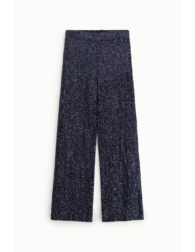 Dixie Palazzo-broek met glanzende textuur en wijde pijpen