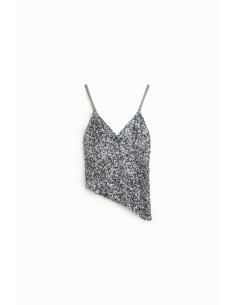 Top avec paillettes et fines bretelles Dixie