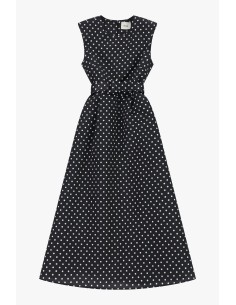 Robe longue sans manches à pois avec ceinture Dixie 2