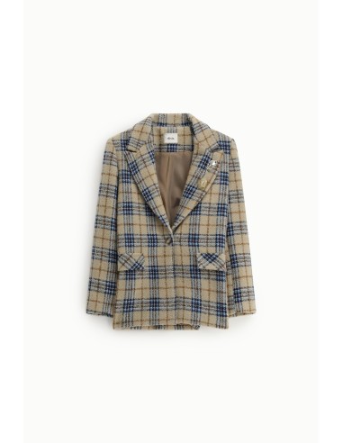 Blazer à carreaux avec revers et boutons Dixie