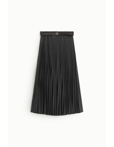 Jupe longue plissée avec ceinture réglable Dixie