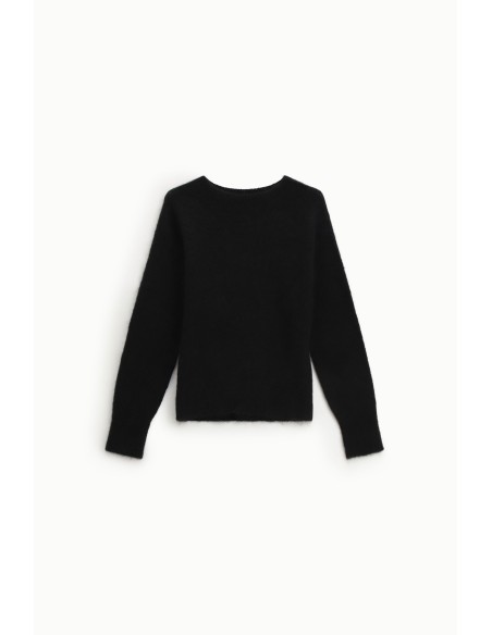 Pull regular à col rond et manches longues Dixie