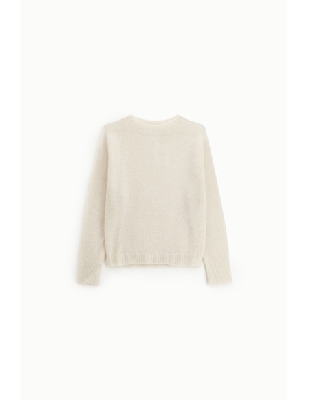 Pull regular à col rond et manches longues Dixie