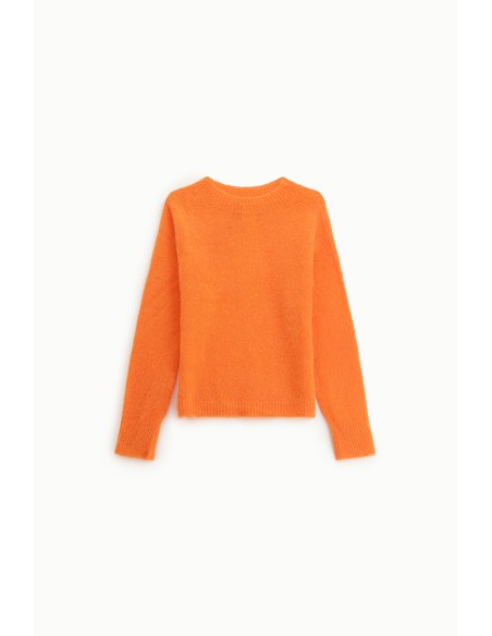 Pull regular à col rond et manches longues Dixie