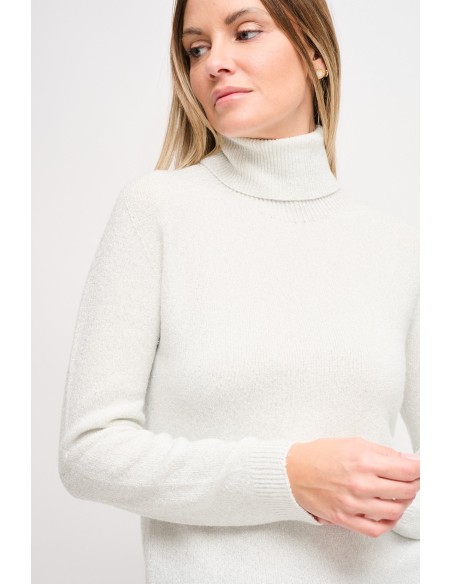 Maryley - Tricot à col montant en Lurex