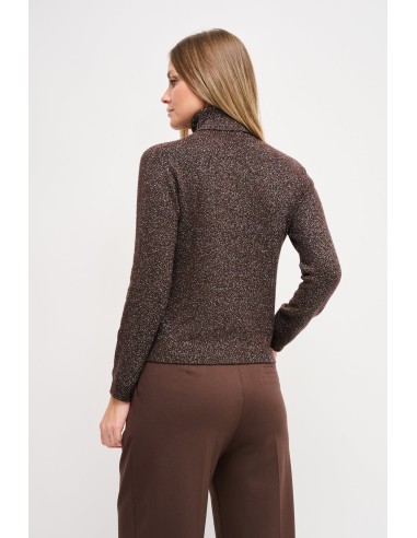 Maryley - Tricot à col montant en Lurex