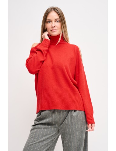 Trui met hoge kraag en cut-outdetails Maryley