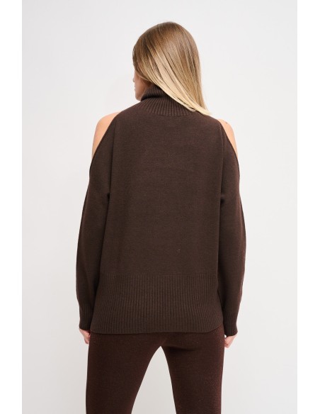 Trui met hoge kraag en cut-outdetails Maryley
