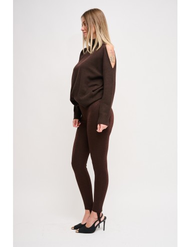 Pantalon en lurex avec guêtres Maryley