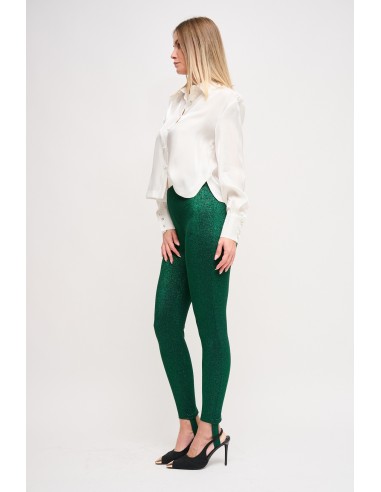 Pantalon en lurex avec guêtres Maryley