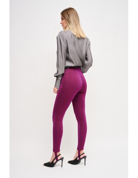 Pantalon en lurex avec guêtres Maryley