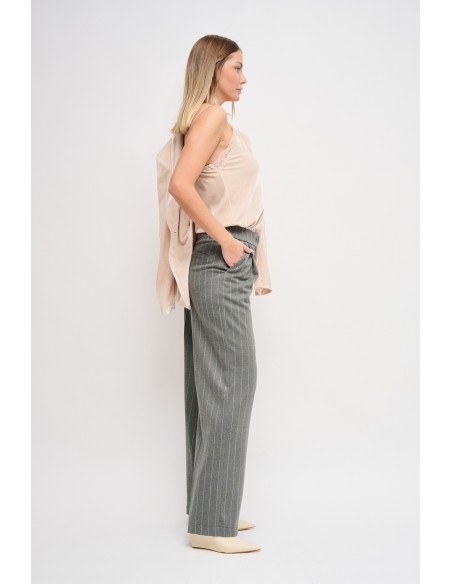 Pantalon palazzo à rayures tennis Maryley