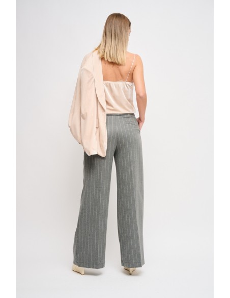 Maryley krijtstreep Palazzo-broek