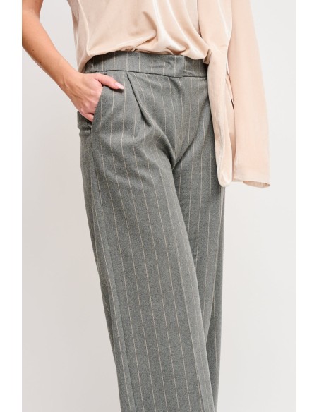 Pantalon palazzo à rayures tennis Maryley