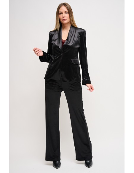 Maryley Velvet One-breasted Jacket