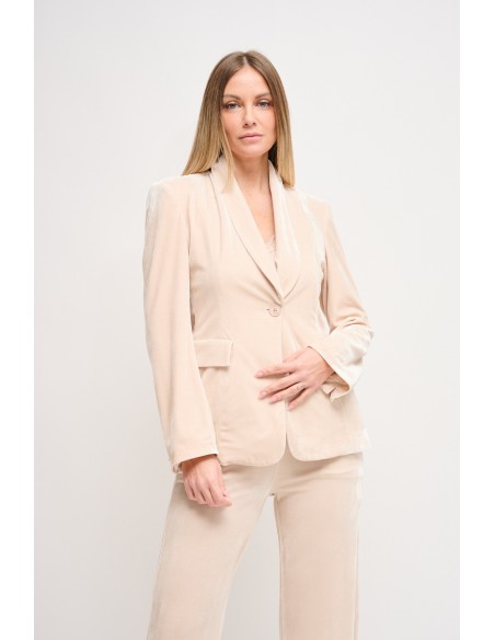Maryley Velvet One-breasted Jacket