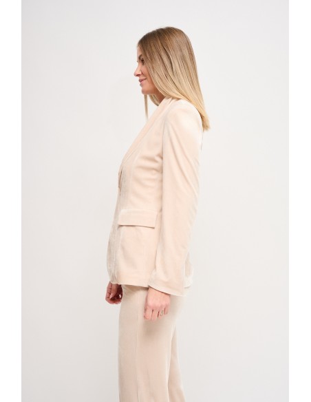 Maryley Velvet One-breasted Jacket