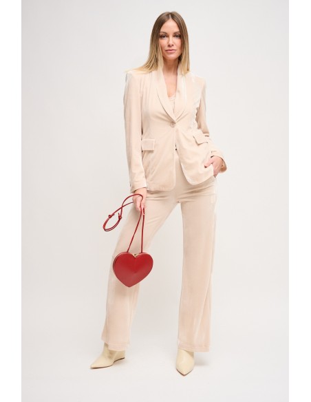 Maryley Velvet One-breasted Jacket
