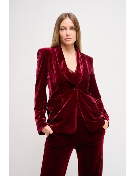Maryley Velvet One-breasted Jacket