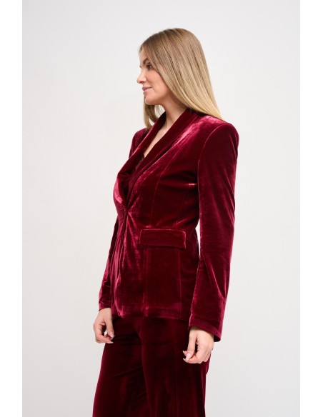 Maryley Velvet One-breasted Jacket