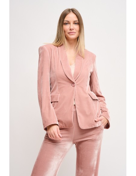 Maryley Velvet One-breasted Jacket