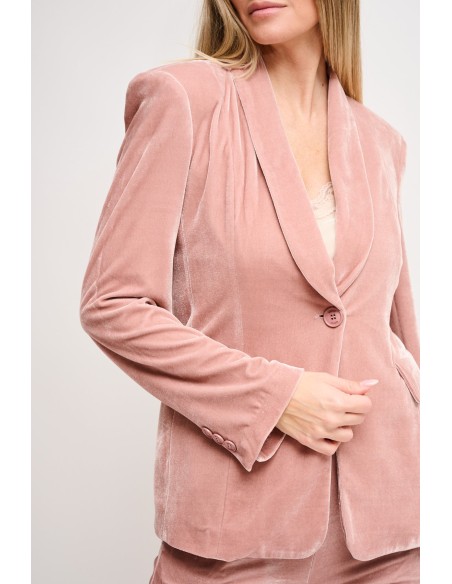 Maryley Velvet One-breasted Jacket