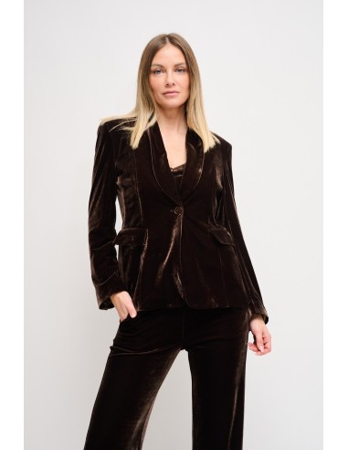 Maryley Velvet One-breasted Jacket
