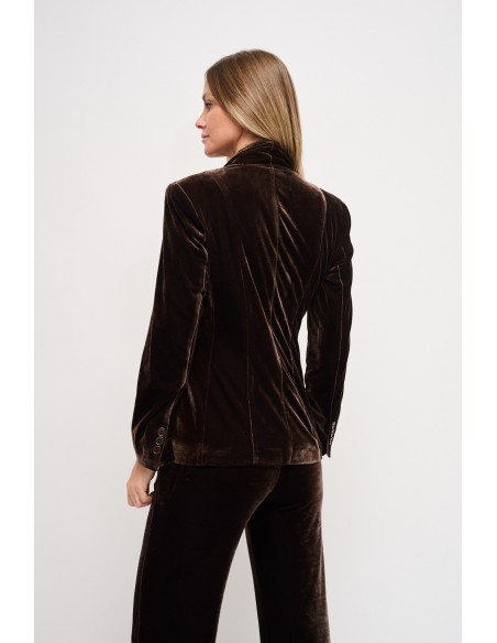 Maryley Velvet One-breasted Jacket