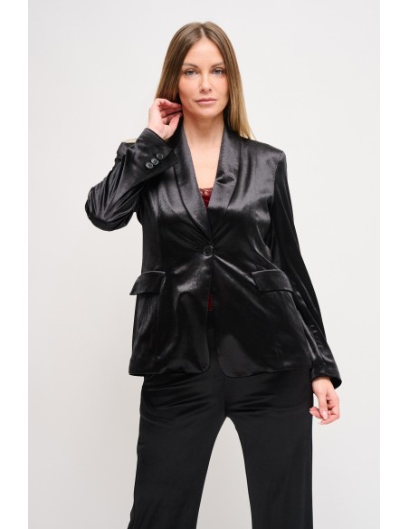 Maryley Velvet One-breasted Jacket