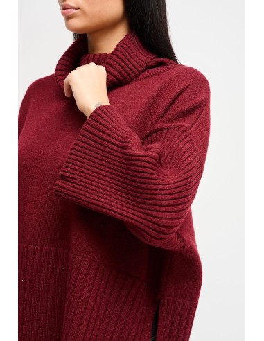 Maryley Col roulé oversize à manches 3/4