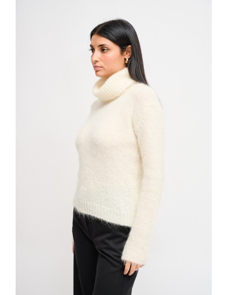 Maryley Col roulé en mohair croisé