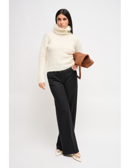 Maryley Col roulé en mohair croisé