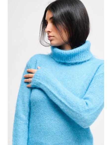 Maryley Col roulé en mohair croisé