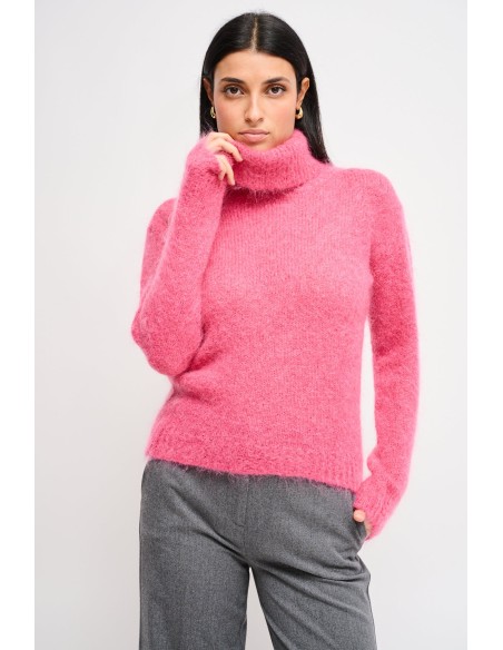 Maryley Col roulé en mohair croisé