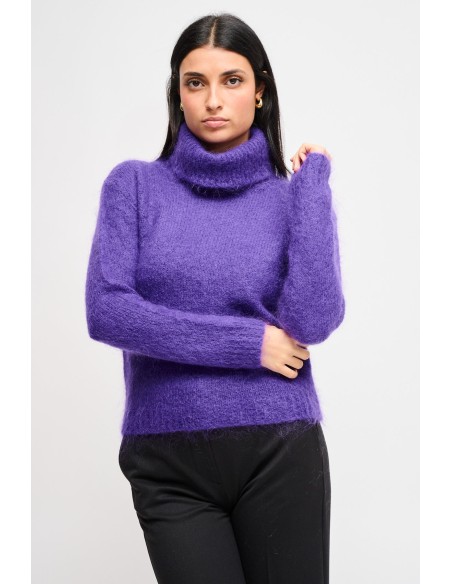 Maryley Col roulé en mohair croisé