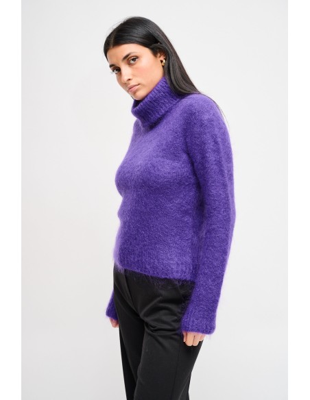 Maryley Col roulé en mohair croisé