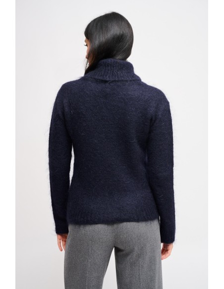 Maryley Col roulé en mohair croisé