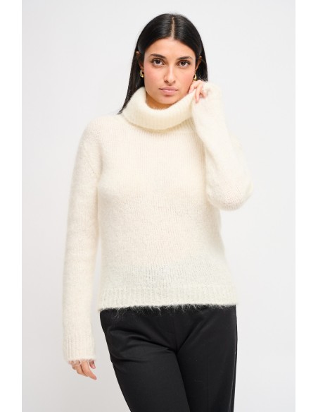 Maryley Col roulé en mohair croisé