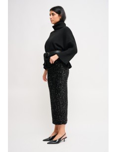 Jupe midi à paillettes Maryley 2
