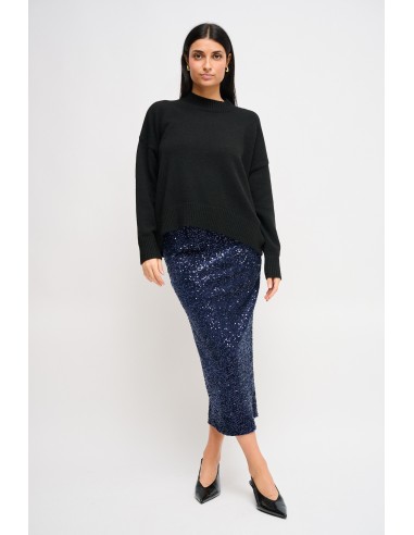 Jupe midi à paillettes Maryley