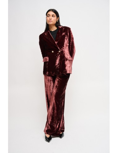 Pantalon palazzo en velours lisse Maryley